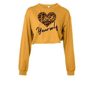 Love Yourself Cropped Long Sleeve Shirt